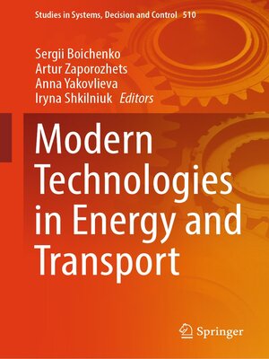 cover image of Modern Technologies in Energy and Transport